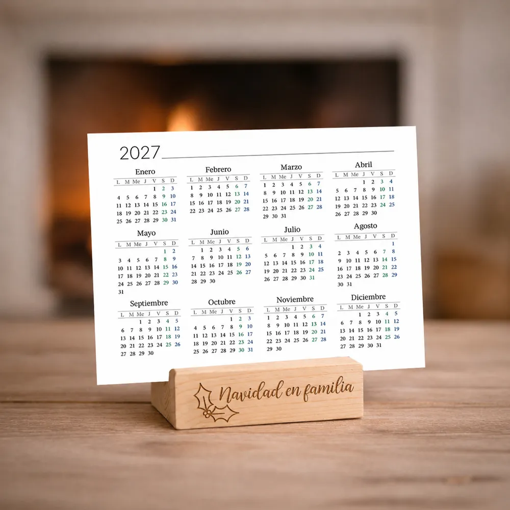 Calendario rígido  con taco